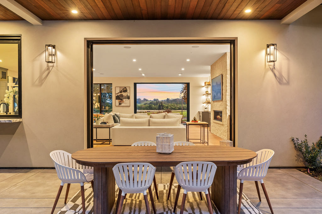 Indoor-outdoor living, wine country design