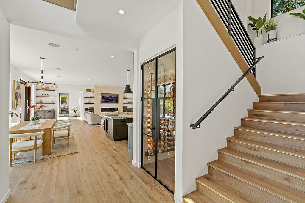 Staircase with wine cellar