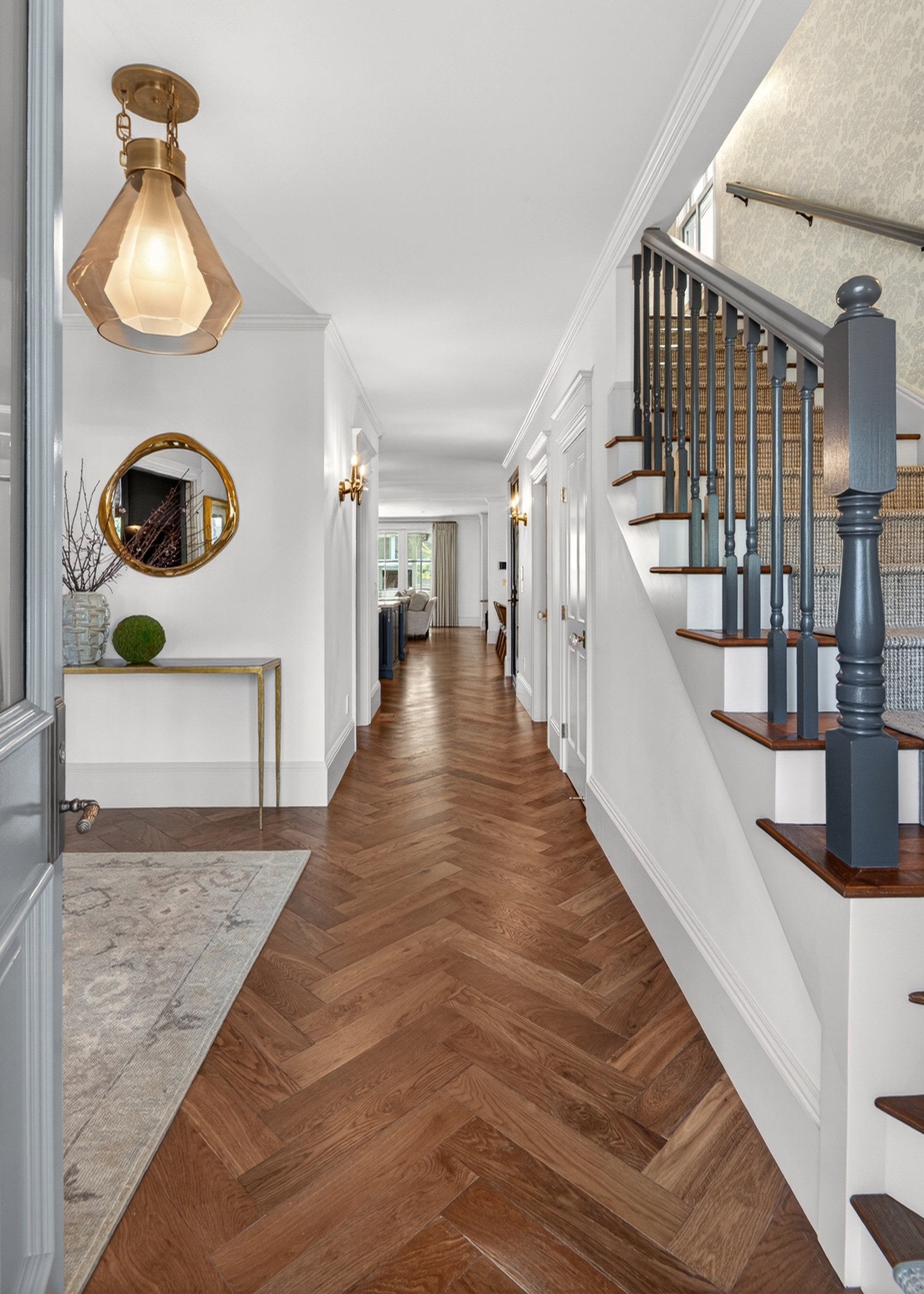 Herringbone entry hall