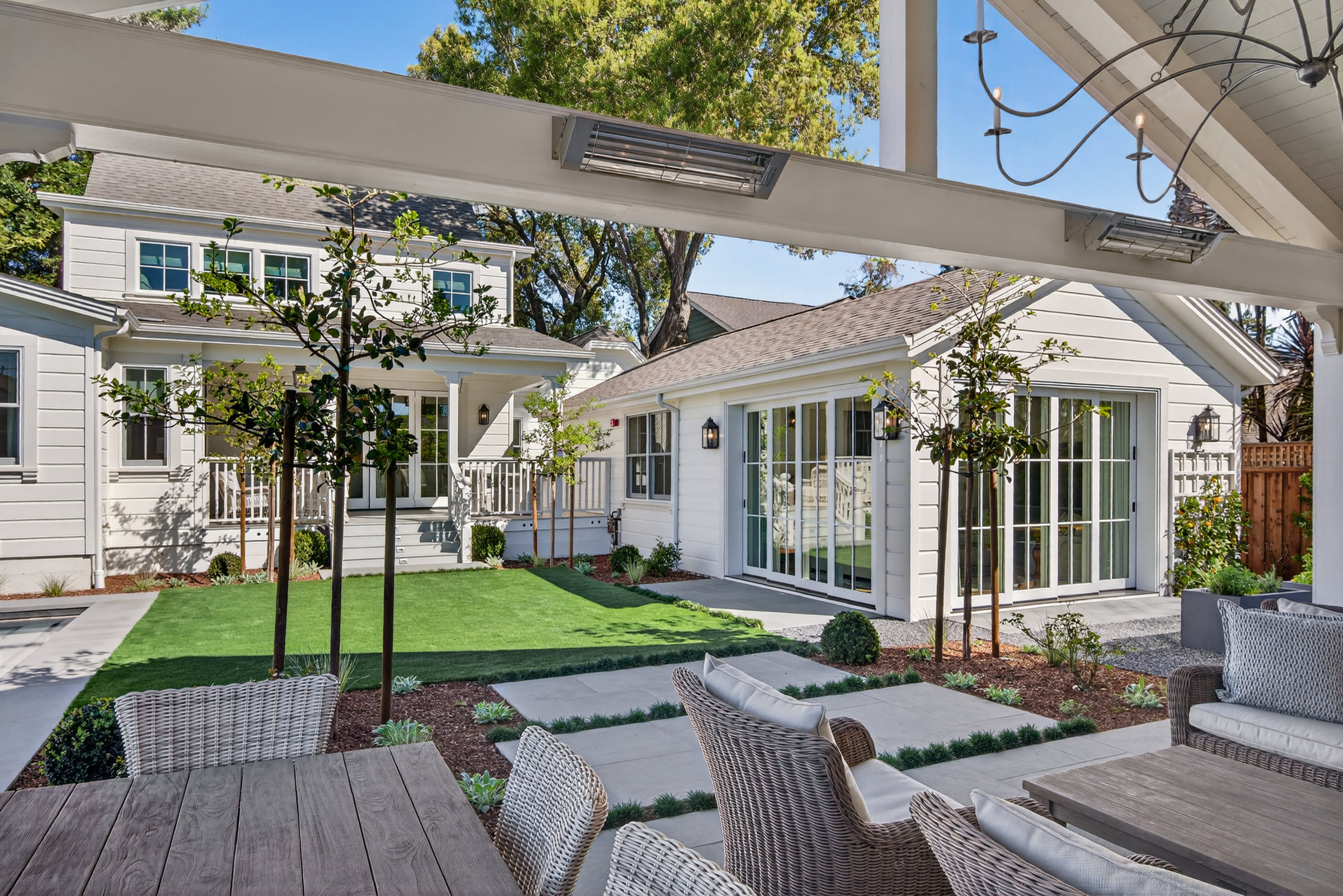 View toward house from outdoor kitchen